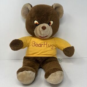 Knickerbocker BEAR HUG 18" Teddy Bear Stuffed Plush Side‎ Eyes Rare Vintage Toy